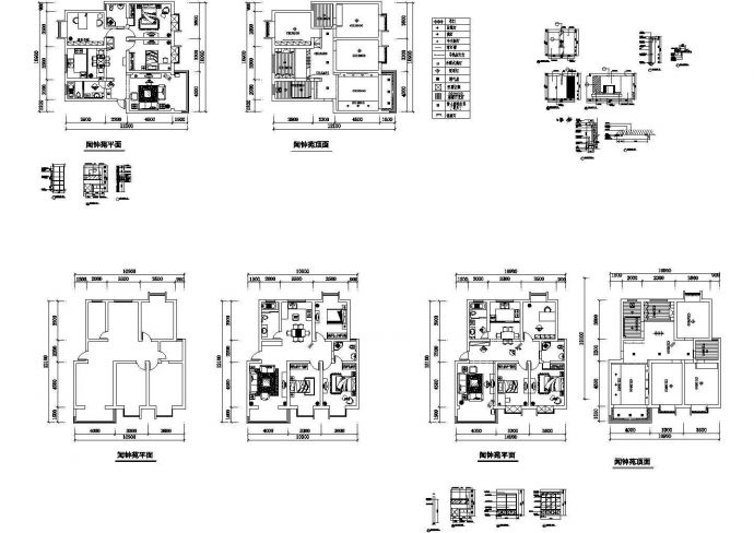 大两居室内装修平面施工图纸_图1