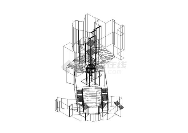 重庆双语学校建筑设计cad施工图-图二