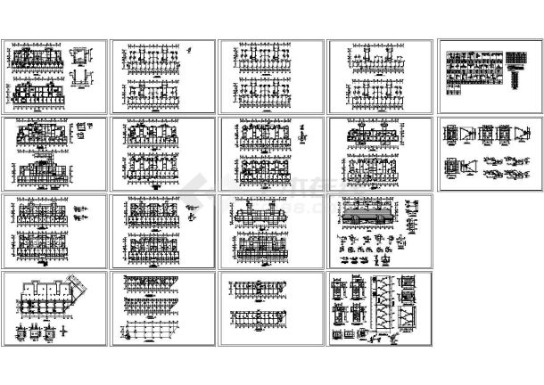 青岛某住宅小区楼结构施工图纸-图一