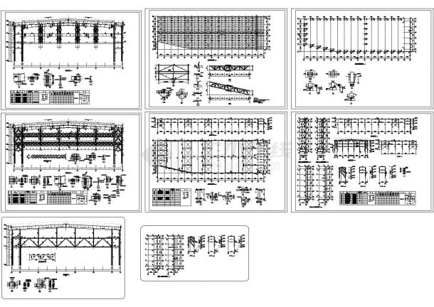 某货运楼钢桁架结构施工节点构造详图，8张图纸-图一