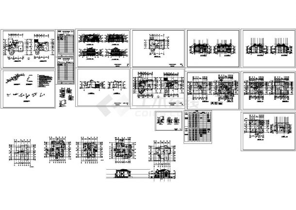 某二层带地下层框架结构私人别墅设计cad全套建筑施工图纸（甲级院设计）-图一