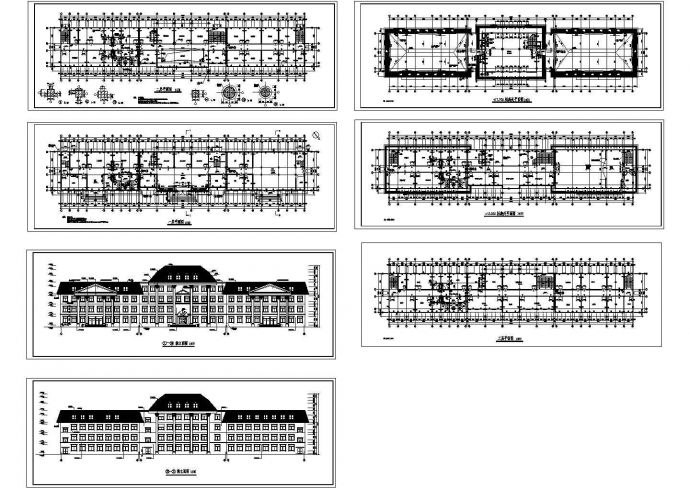 办公楼设计_【杭州】某地多层办公楼全套建施工设计cad图（含标高处平面图）_图1
