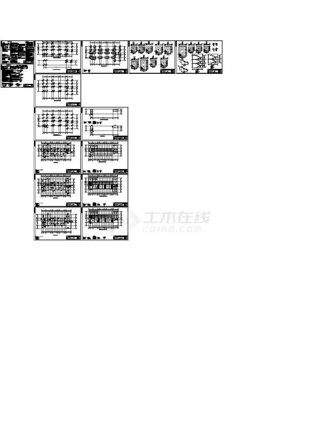 [安徽]三层框架结构一字型布局幼儿园建筑施工图-图二