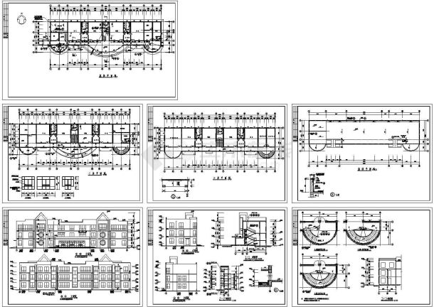 某六班幼儿园建筑设计cad施工图-图一