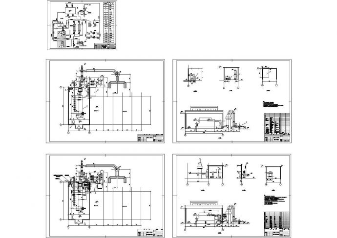 某工程1台6th锅炉设计cad全套采暖施工图纸（标注详细）_图1