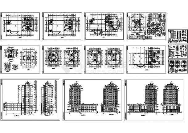 某市总工会综合楼建筑设计施工图-图一