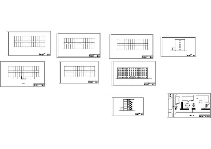 办公楼设计_4073平米五层框架办公楼建筑设计cad图，含设计说明_图1
