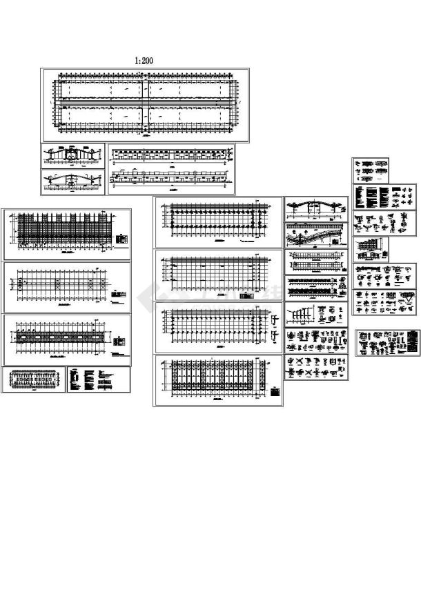 仓库全套钢结构施工图，25张图纸-图二