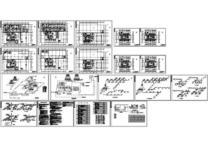 大型酒店空调通风系统设计施工图（含制冷机房），19张图纸。_图1