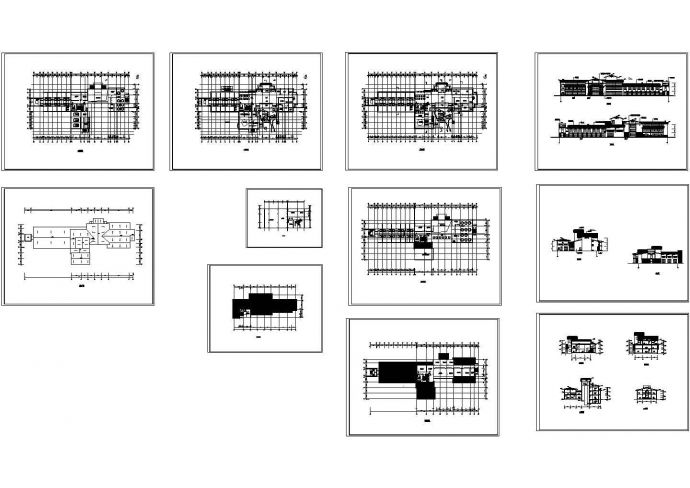 某四层框架结构温泉度假别墅设计cad全套建筑施工图（标注详细）_图1