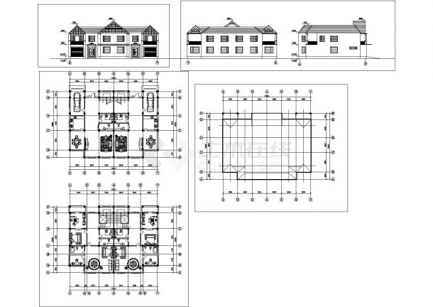 某二层框架结构乡村小别墅设计cad建筑方案图（甲级院设计）-图一