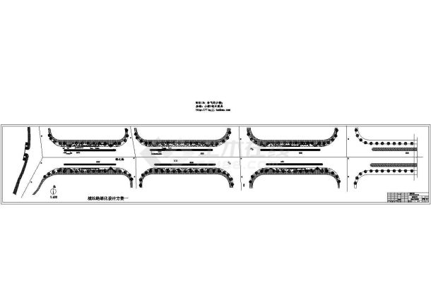 城站路绿化工程总平面扩初 cad施工图设计-图一