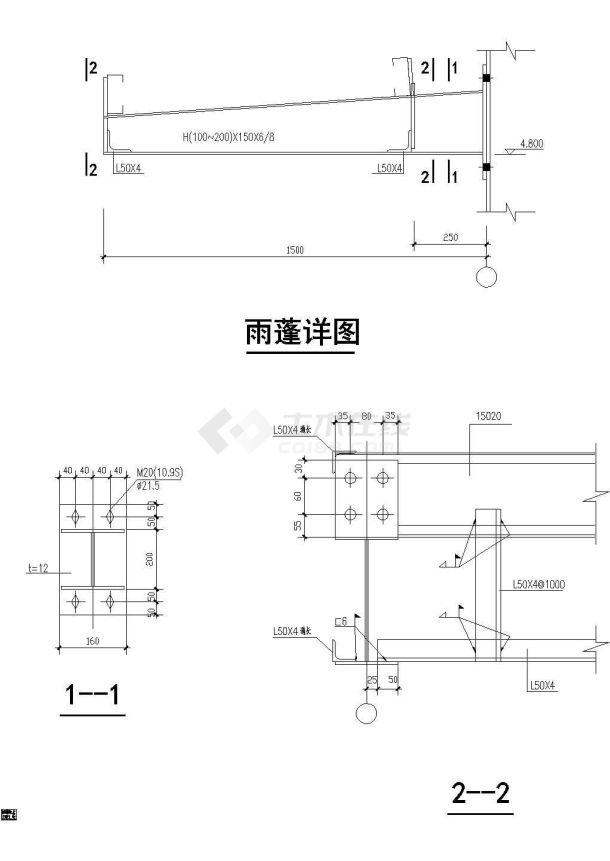 土木工程毕业设计_厂房设计_[学士]某钢材包装物主厂房毕业设计全套 cad-图二