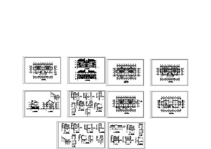某地上三层砖混结构农村小型别墅设计cad全套建筑施工图（甲级院设计）_图1