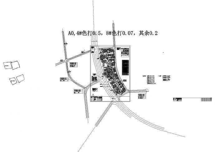 某住宅小区（155112.47㎡）配电规划设计cad电气施工总平面图（含经济技术指标）_图1