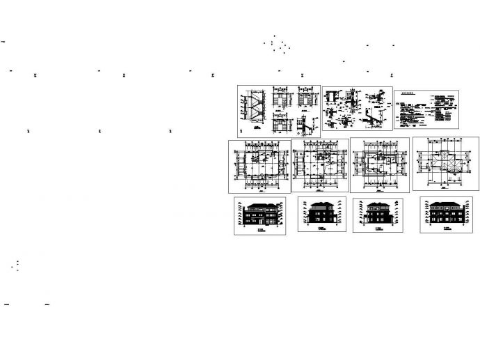 某三层砖混结构单体小别墅设计cad全套建施图纸（含设计说明）_图1