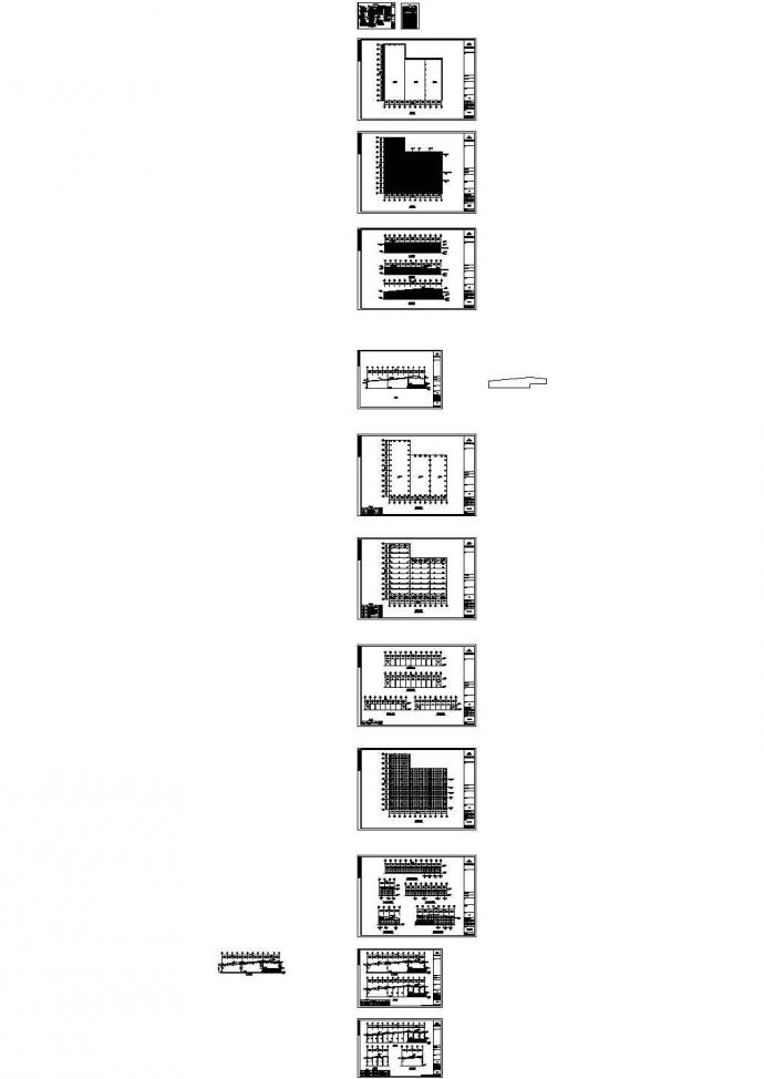 三龙纸业有限公司仓库结构设计CAD图纸_图1