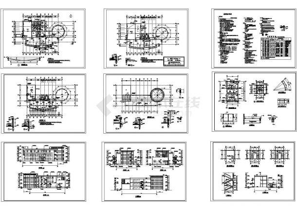 某地区大型会所全套设计规划施工CAD图纸-图一