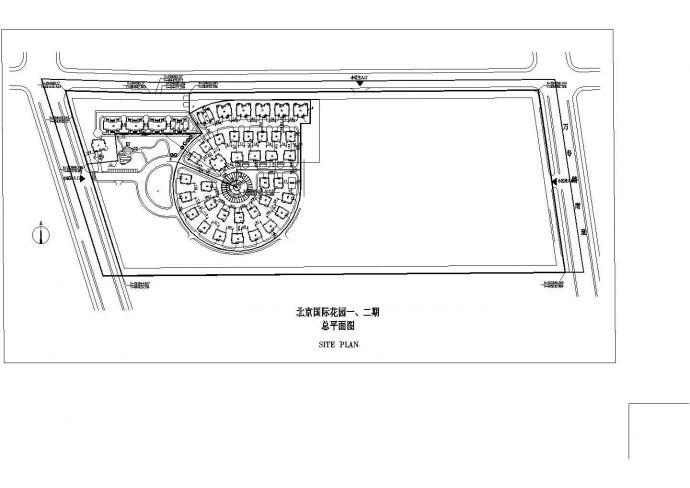 北京某57万平面花园小区总规划建筑设计CAD施工图（54张）_图1