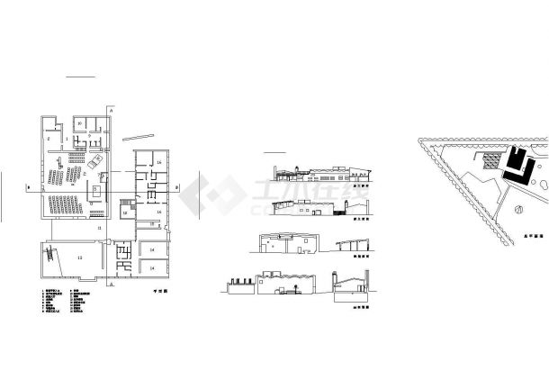 大连市某单层基督教堂建筑设计CAD施工图-图一