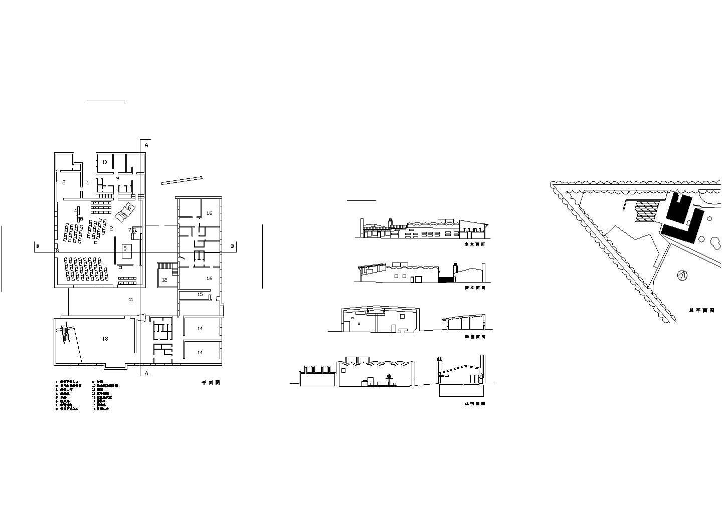 大连市某单层基督教堂建筑设计CAD施工图
