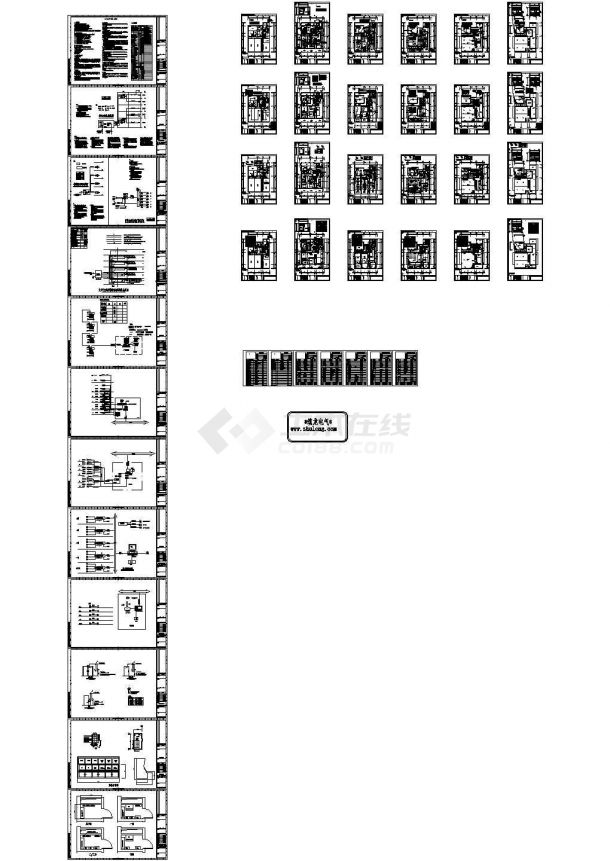大型展览馆全套弱电施工图纸（含楼宇监控、安保系统)，34张图纸。-图一