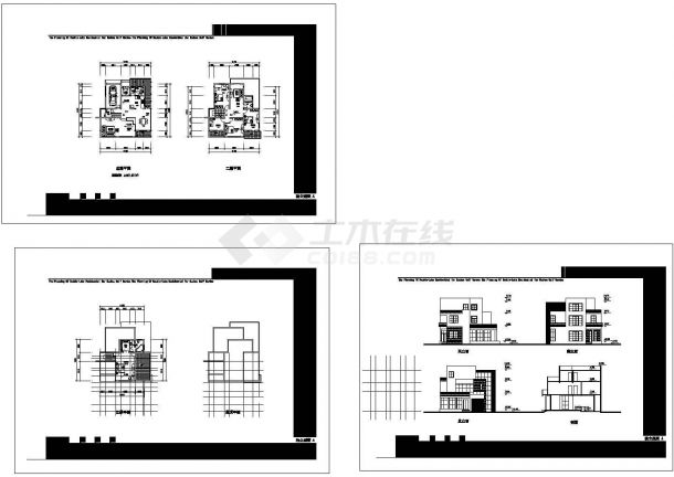 某三层砖混结构独立式别墅设计cad建筑方案图（甲级院设计）-图一