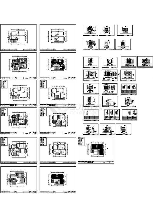 某复式住宅全套施工图效果图及预算CAD-图一