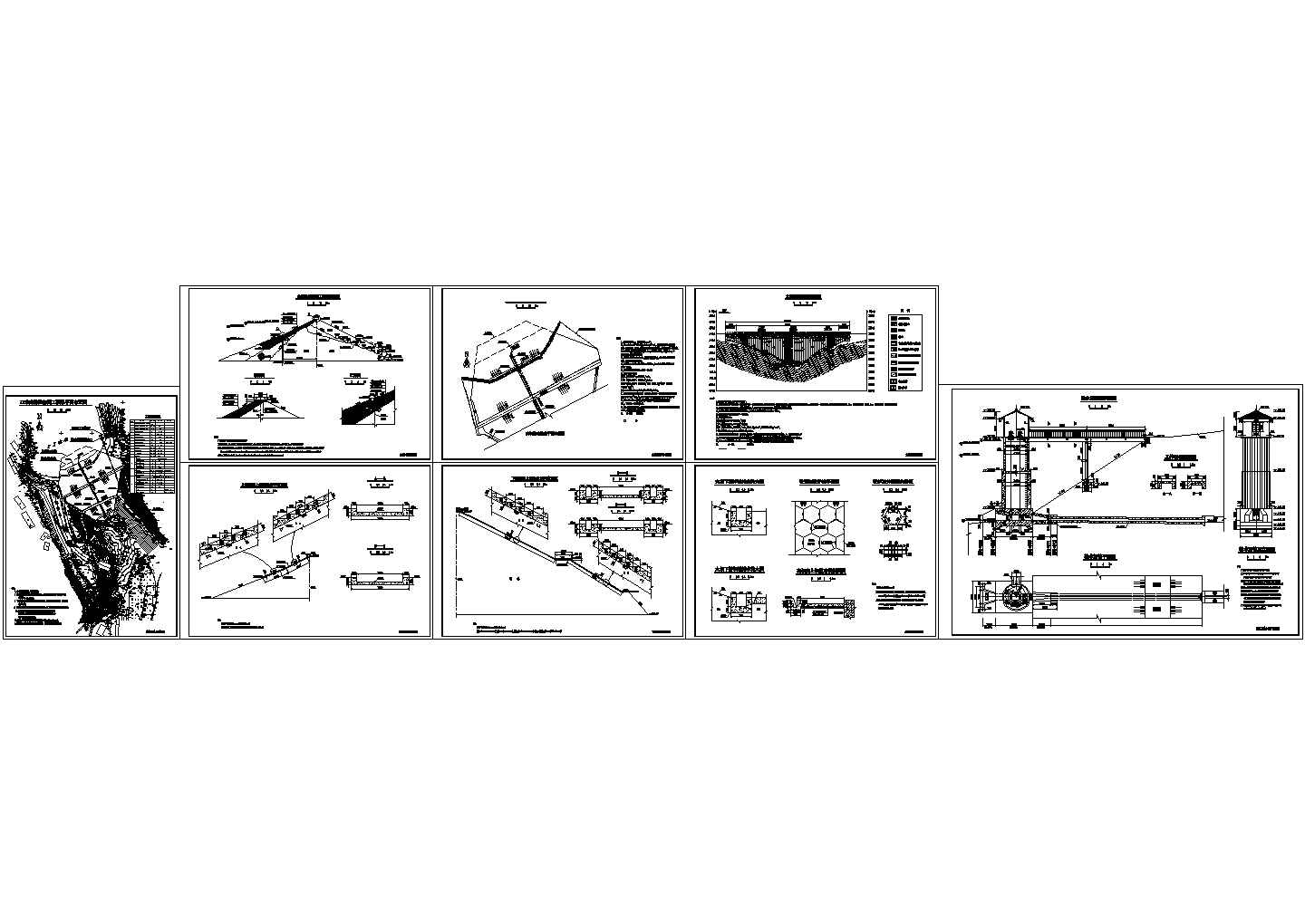【江西】某水库除险加固施工全套设计方案CAD图