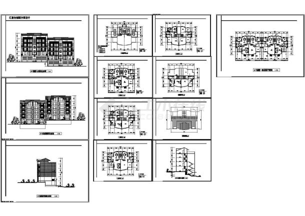 某四层框架结构私家别墅设计cad全套建筑施工图（甲级院设计）-图二