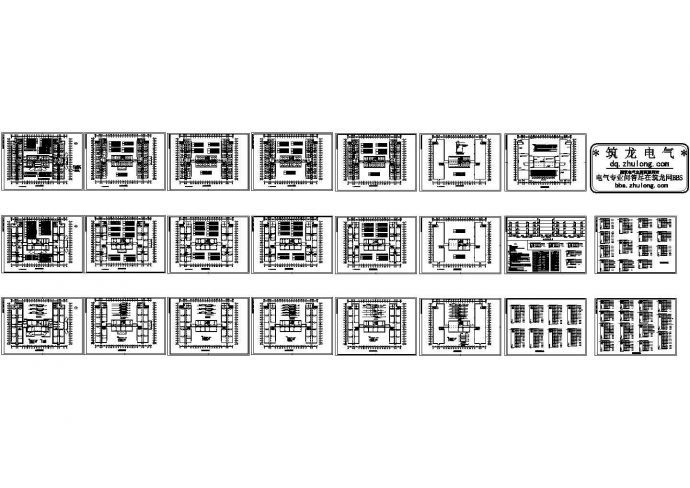 六层大型教学楼电气施工CAD图纸，共23张_图1