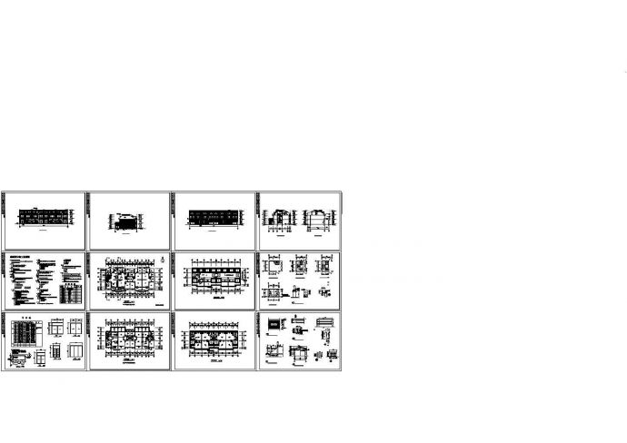 某二层带阁楼层砖混结构联体别墅（761㎡）设计cad全套建筑施工图（含设计说明）_图1