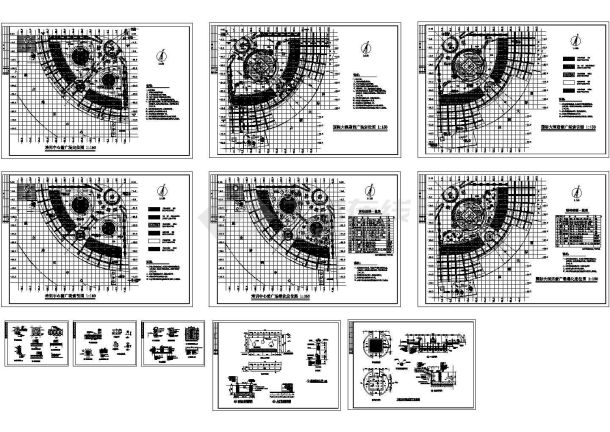 【浙江】某地金锦广场全套环境施工设计cad图-图一