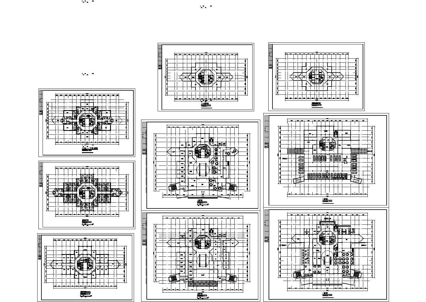 某地豪华大酒店全套装修施工设计cad方案图纸（含二十五层平面图）