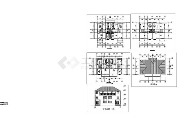 某三层框架结构小型别墅设计cad建筑方案图（甲级院设计）-图一