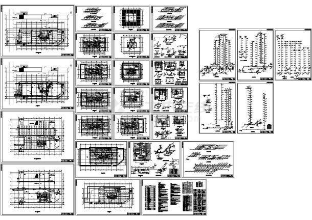 办公楼设计_某十五层综合办公楼给排水施工图CAD-图一