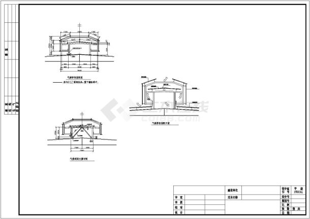 方形气楼设计CAD施工图纸-图一