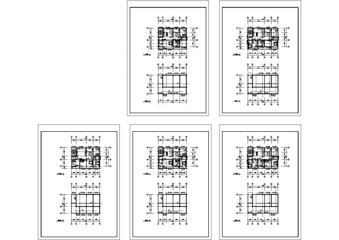 某地区小型小区住宅平面设计方案施工CAD图纸_图1