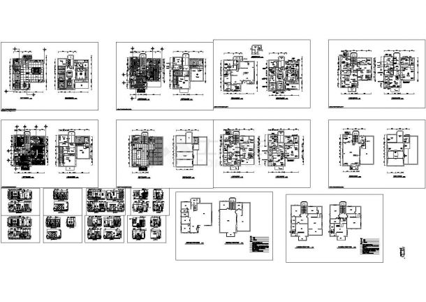 【江西】某经典别墅装修施工全套CAD方案图-图一