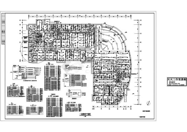 五层医院综合楼电气施工cad图(含消防，照明设计)-图二