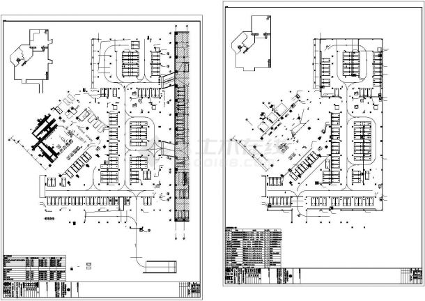 办公楼设计_某二十八层客厅艺术大厦办公楼电气施工cad图（含照明设计）-图二