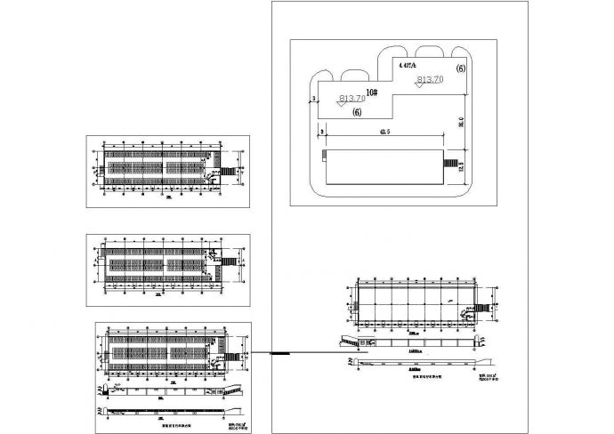 某地区自行车车棚建筑设计施工CAD图纸_图1