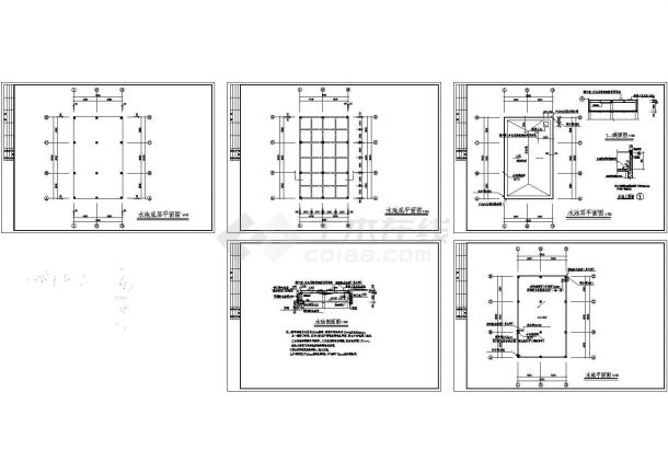 苏州某市民休闲广场水池详细设计CAD施工图-图二