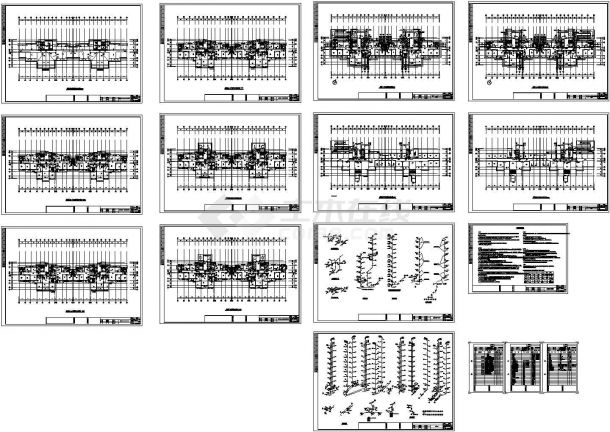 某高层住宅给排水设计图CAD-图一