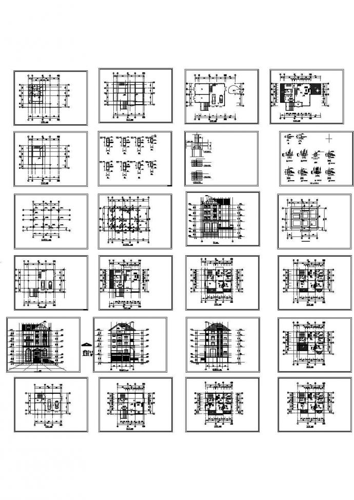 某错层别墅建筑设计cad全套施工图（含结构设计）_图1