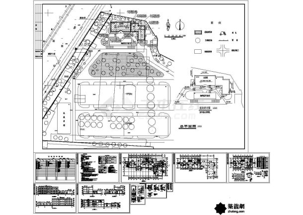 办公楼设计_某三层厂矿小办公楼建筑设计施工图-图一