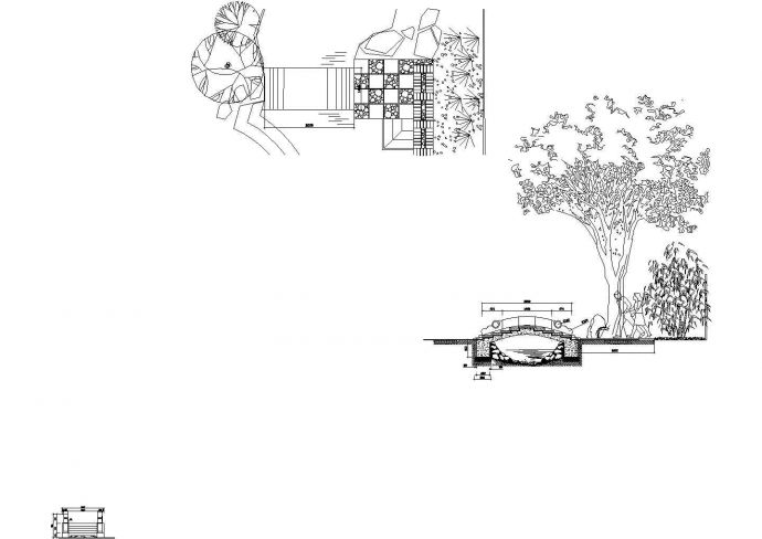 苏州某园林内部过水桥建筑设计CAD施工图_图1