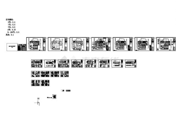 郎雅汇主题餐厅混搭风格室内装修设计cad施工图-图一