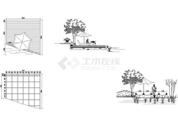 扬州市某私人别墅木平台建筑设计CAD施工图-图二