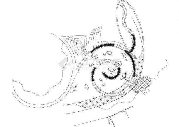 烟台市某市民公园景观节点铺地设计CAD施工图-图一